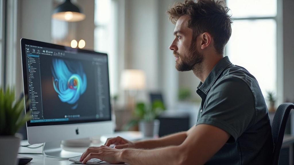 Developer werkt met Figma design system open, inspecteert component properties en code-specifics in inspectie panel