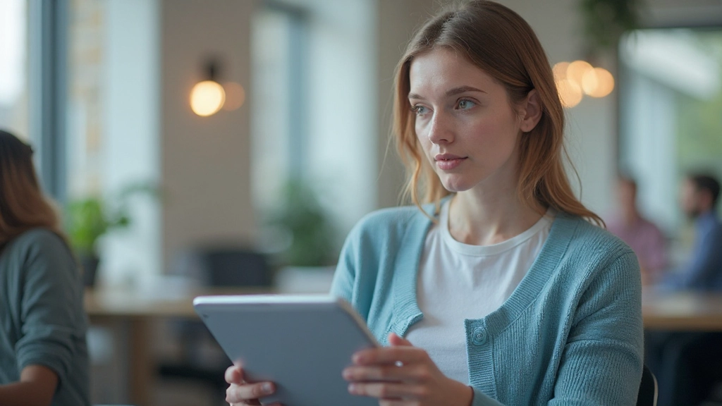 Scherm met Figma prototype gedeeld op tablet, gebruiker aan het testen en navigeren door de interactive flows